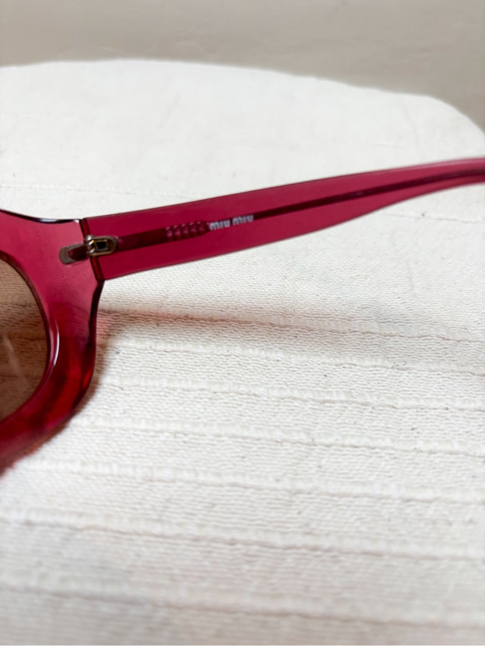 Miu Miu SMU06C Red Oversized Sunglasses Vintage Gradient Women Y2K Made In Italy - Picture 5 of 10